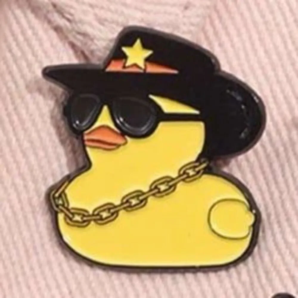 Rubber Duckie Cowboy Sheriff Sunglasses Enamel Pin